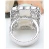 Image 3 : 13.10 CTW Natural Opal 18K Solid White Gold Diamond Ring