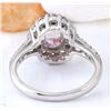 Image 3 : 2.06 CTW Natural Sapphire 14K Solid White Gold Diamond Ring