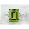 Image 1 : 2.26 CTW Peridot 18K White Gold Diamond Ring
