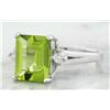 Image 2 : 2.26 CTW Peridot 18K White Gold Diamond Ring