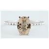 Image 1 : 1.50 CTW Morganite 14K White Gold Ring