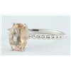 Image 2 : 1.50 CTW Morganite 14K White Gold Ring