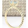 Image 3 : 1.07 CTW Natural Aquamarine Ring In 18K Yellow Gold