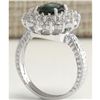 Image 3 : 2.81 CTW Natural Blue Sapphire Diamond Ring 14K Solid White Gold