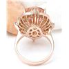 Image 3 : 12.16 CTW Natural Morganite 18K Solid Rose Gold Diamond Ring