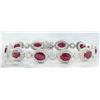 Image 1 : 14.50 CTW Ruby 18K White Gold Diamond Bracelet
