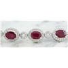 Image 3 : 14.50 CTW Ruby 18K White Gold Diamond Bracelet
