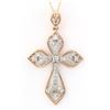 Image 1 : 0.70 CTW Natural Diamond Pendant In 18K Solid Rose Gold