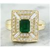 Image 1 : 2.40 CTW Emerald 18K Yellow Gold Diamond Ring