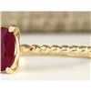 Image 2 : 0.80 CTW Natural Ruby Ring In 18K Yellow Gold