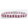 Image 1 : 15.93 CTW Ruby 18K White Gold Diamond Bracelet