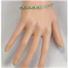 Image 3 : 8.86 CTW Natural Colombian Emerald And Diamond Bracelet In 18K Yellow Gold