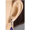Image 3 : 3.88 CTW Natural Tanzanite Earrings In 14K Solid White Gold