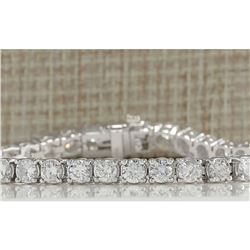 10.00 CTW Natural Diamond Bracelet In 18K Solid White Gold
