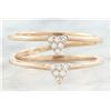 Image 1 : 0.12 CTW Diamond 14K Dual Triangle Rose Gold Ring
