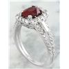 Image 3 : 2.38 CTW Ruby 18K White Gold Diamond Ring
