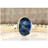 Image 1 : 0.70 CTW Natural Sapphire And Diamond Ring In 14k Yellow Gold