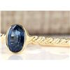 Image 2 : 0.70 CTW Natural Sapphire And Diamond Ring In 14k Yellow Gold