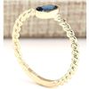 Image 3 : 0.70 CTW Natural Sapphire And Diamond Ring In 14k Yellow Gold
