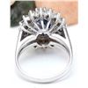 Image 3 : 4.16 CTW Natural Sapphire 14K Solid White Gold Diamond Ring