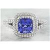 Image 1 : 2.45 CTW Tanzanite 14K White Diamond Ring