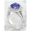 Image 3 : 2.45 CTW Tanzanite 14K White Diamond Ring