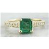 Image 1 : 1.63 CTW Emerald 18K Yellow Gold Diamond Ring