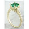 Image 3 : 1.63 CTW Emerald 18K Yellow Gold Diamond Ring