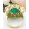 Image 3 : 18.59 CTW Natural Emerald 18K Solid Yellow Gold Diamond Ring