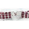 Image 2 : 43.00 CTW Ruby 18K White Gold Diamond Bracelet