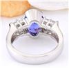 Image 3 : 3.28 CTW Natural Tanzanite 14K Solid White Gold Diamond Ring