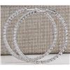 Image 2 : 4.23 CTW Natural Diamond Hoop Earrings 18K Solid White Gold
