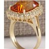 Image 3 : 8.87 CTW Natural Citrine And Diamond Ring 18K Solid Yellow Gold