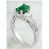 Image 3 : 1.50 CTW Emerald 18K White Gold Diamond Ring