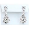 Image 2 : 3.10 CTW Natural Diamond 18K Solid White Gold Earrings