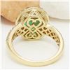 Image 3 : 3.78 CTW Natural Emerald 14K Solid Yellow Gold Diamond Ring