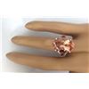Image 5 : 11.30 CTW Natural Morganite 14K Solid Rose Gold Diamond Ring