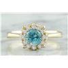 Image 1 : 0.82 CTW Topaz 14K Yellow Gold Diamond Ring