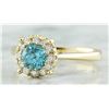 Image 2 : 0.82 CTW Topaz 14K Yellow Gold Diamond Ring