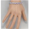 Image 3 : 21.40 CTW Natural Tanzanite And Dimond Bracelet In 18K Solid White Gold