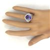 Image 5 : 10.36 CTW Natural Tanzanite 14K Solid White Gold Diamond Ring