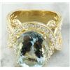Image 5 : 12.21 CTW Aquamarine 14K Yellow Gold Diamond Ring