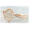 Image 2 : 0.40 CTW Diamond 14K Rose Gold Leaf Ring