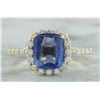 Image 1 : 3.03 CTW Sapphire 18K Yellow Gold Diamond Ring