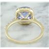 Image 3 : 3.03 CTW Sapphire 18K Yellow Gold Diamond Ring