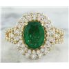 Image 1 : 4.65 CTW Emerald 18K Yellow Gold Diamond Ring