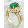 Image 3 : 4.65 CTW Emerald 18K Yellow Gold Diamond Ring