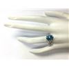 Image 4 : 7.07 CTW Natural Blue Zircon And Diamond Ring 18K Solid White Gold