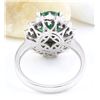 Image 3 : 5.01 CTW Natural Emerald 14K Solid White Gold Diamond Ring