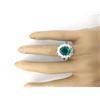 Image 5 : 5.01 CTW Natural Emerald 14K Solid White Gold Diamond Ring